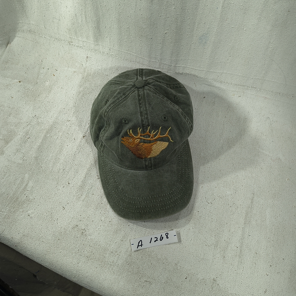 Wichita Mountain Wildlife Preserve Olive Green Adjustabl Cap with Elk Embroidery